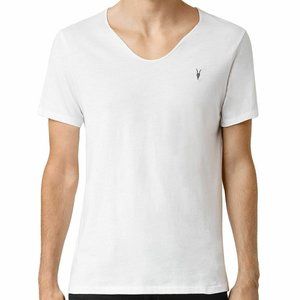 All saints drop neck t shirt - cream